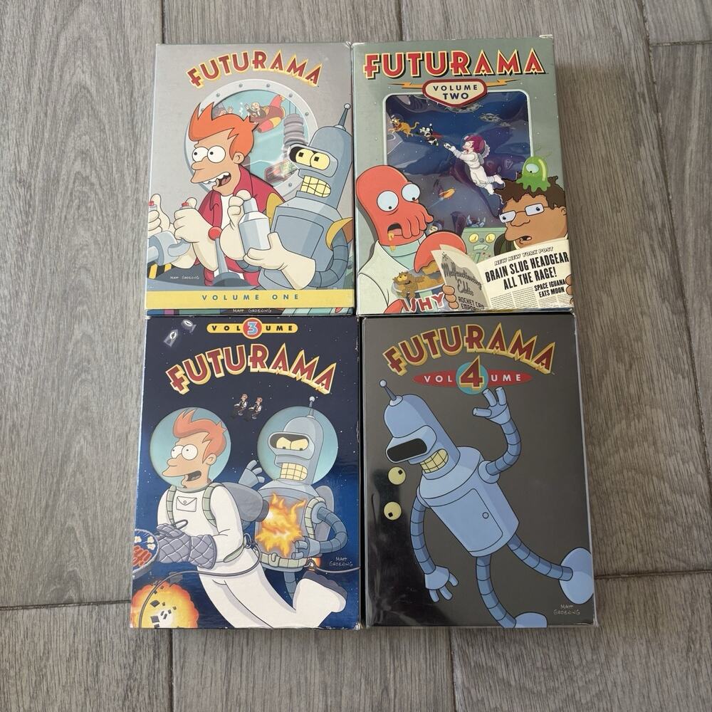 Futurama DVD Box Set Volumes 1 2 3 4 Matt Groening Cartoon Animated Series